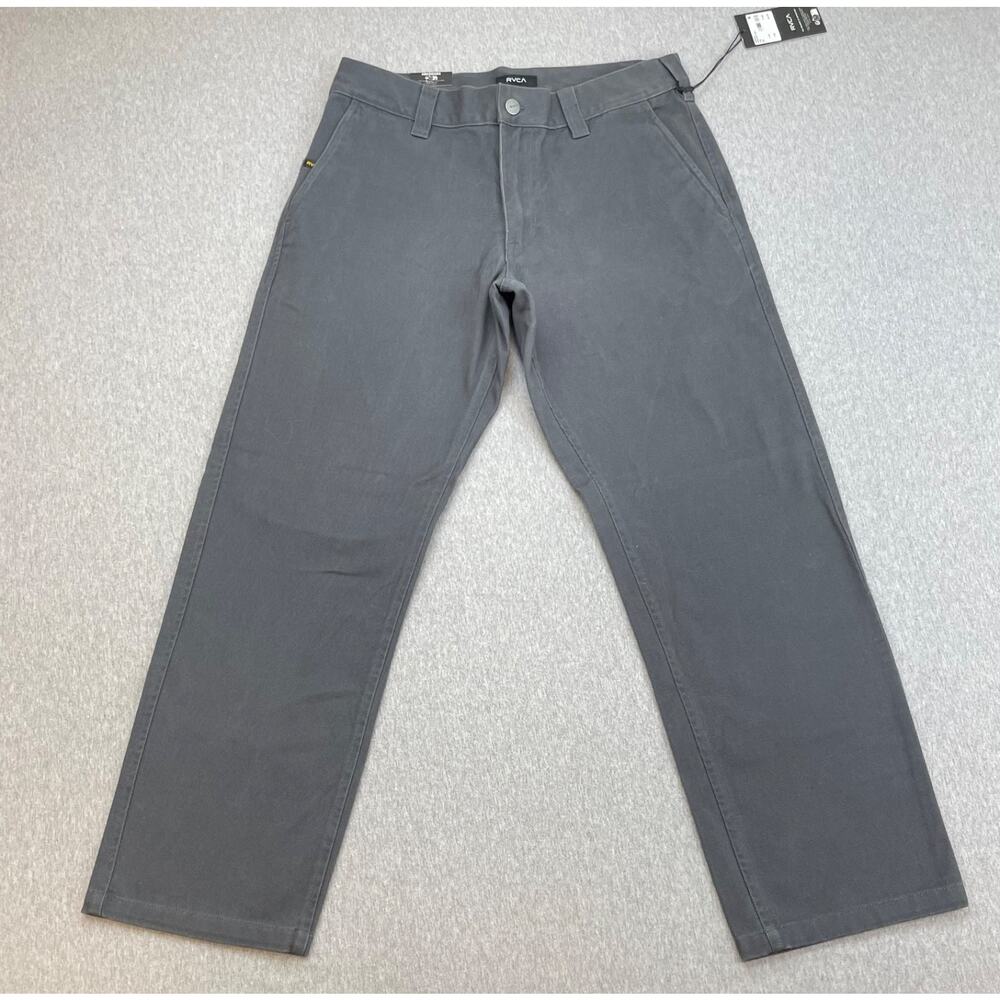 RVCA Pants Mens 31 Gray 100% Cotton Americana Chino NWT